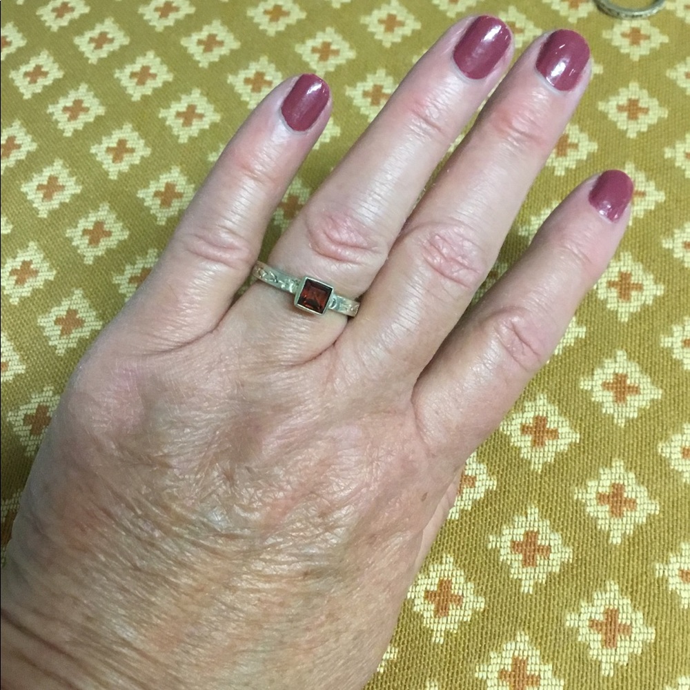 Ss Garnet Ring - image 1